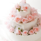 ウエディングレースケーキ(ピンク)